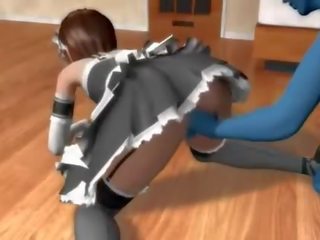 Pussy fingered anime maid blowing monsters putz