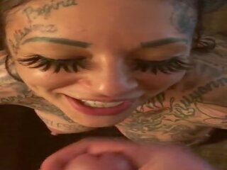 Tattooed beauty gets First Massive Facial: Free HD dirty clip c9