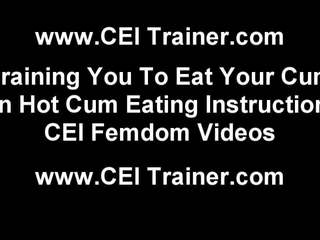 Eat your own cum like an obedient slave CEI